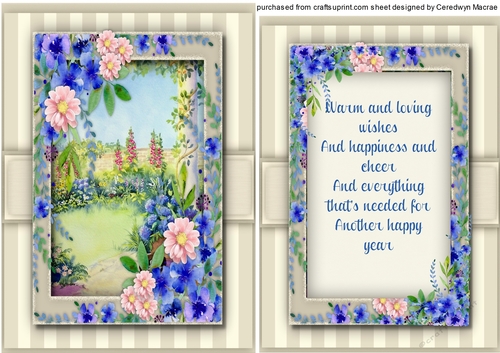 A5, English Country Garden ,With Verse