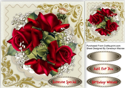 Red Roses and Babys Breath