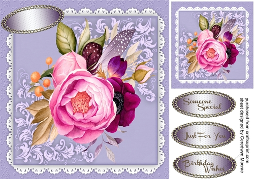 Beautiful Boho Flowers on lace 