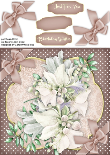 Beautiful Vintage Anemones and corner Bow
