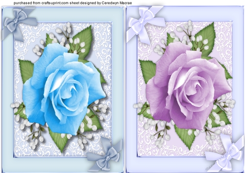 2, Beautiful A5 Rose Toppers