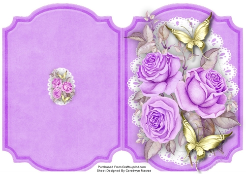Print, Cut and Fold Lilac Roses 