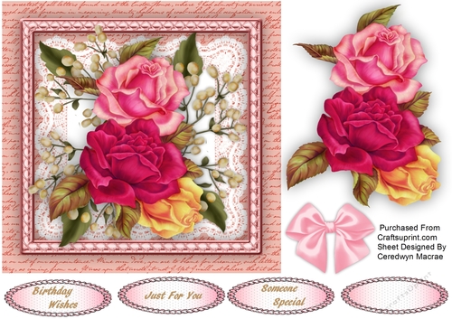Mixed Roses and Vintage Lace 
