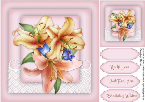 Beautifu Downton Lillies on lace 