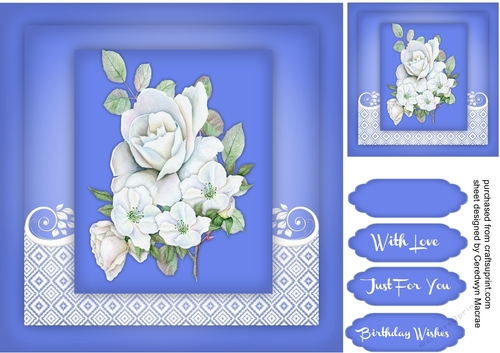 Beautifu White Roses on lace 