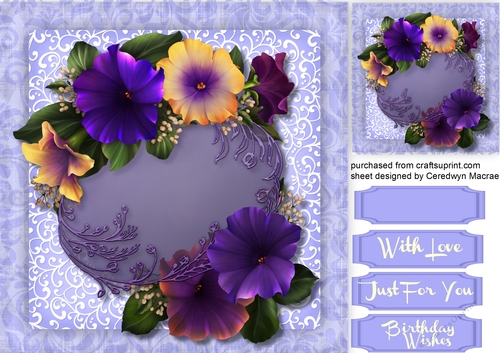 Beautiful Lilac Summer Petunias