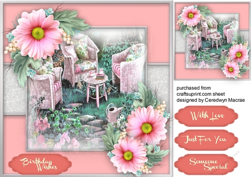 Tea Time and Blush Flowers 