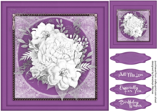Beautiful White Roses on Vintage Lace 