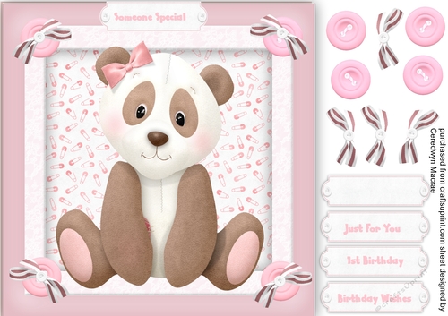 Adorable Little Panda , Pink
