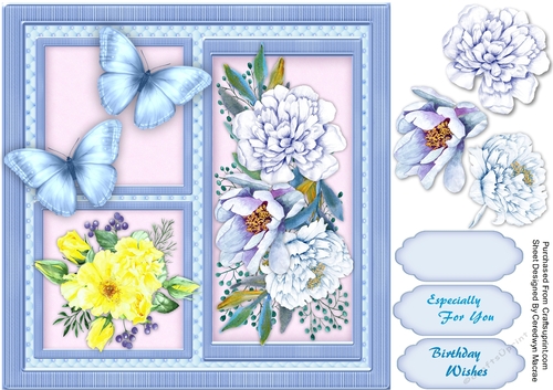  Sunshine and Blue Roses 