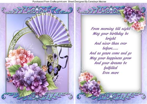 Beautiful Pastel Lilac Hydranger with Verse 