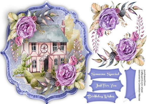 Country Manoe and Lilac  Roses