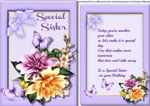 Special Sister With Verse
