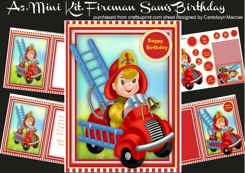 A5 Mini Kit , Fireman Sams Birthday 