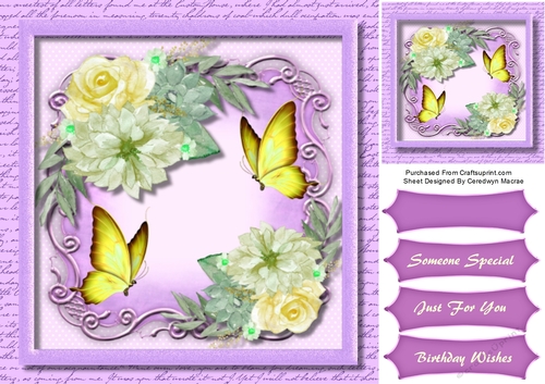 Stunning  Yellow Butterflies and Roses 3