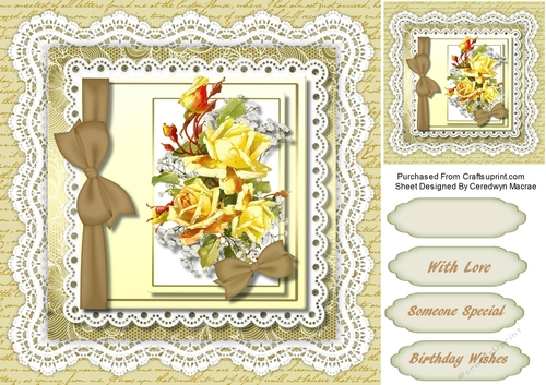 Yellow Roses and Lace 