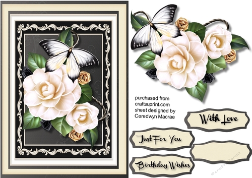A5 ,Fantasy Magnolias and Butterfly 