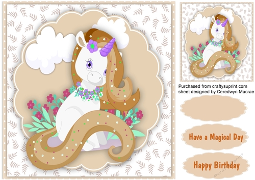 Fantasy Gold Unicorn
