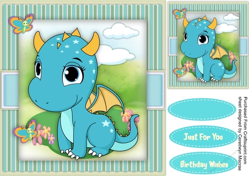 The Wee Green Dragon and Butterfly