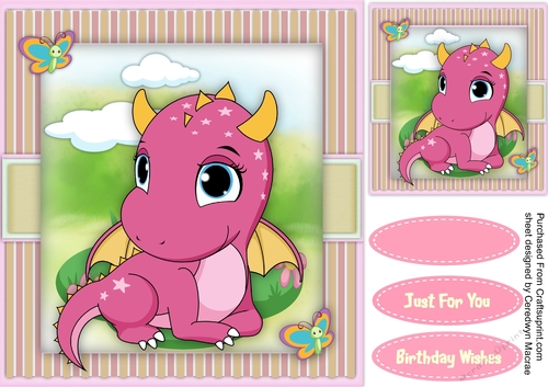 The Wee Pink Dragon and Butterfly
