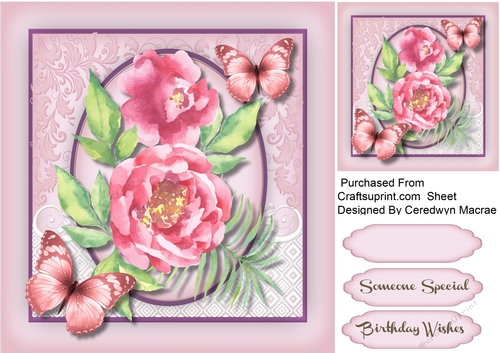 Tranquil Butterflys and  Roses