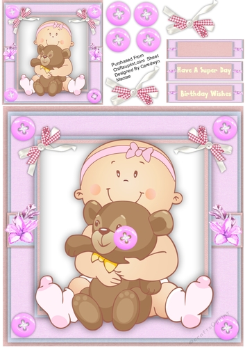 Buttons and Bows Little Girls Birthday