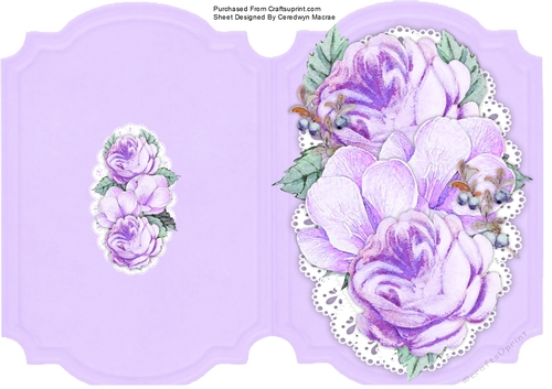 Print, Cut, and Fold, Lilac Roses 