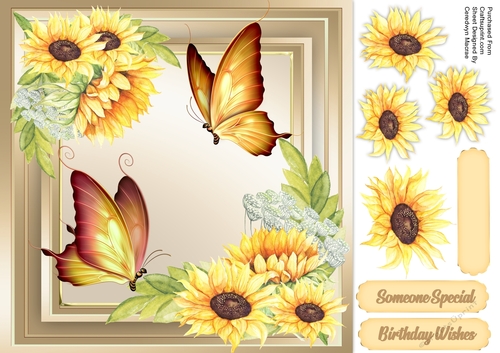 Sunflowers and Butterflys 