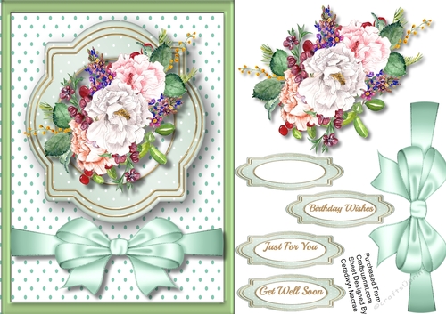 Beautiful Mixed roses and Wrap bow 