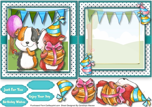 Nutty and Boo 6x6 card 