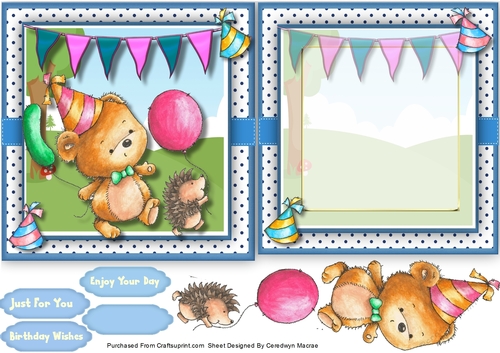 Birthday Parade 6x6 card 