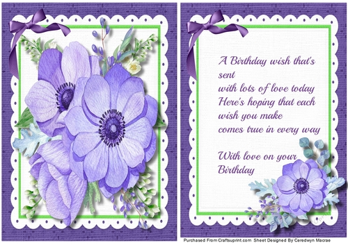 Beautiful Anemones with Verse
