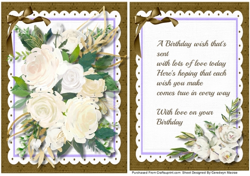 Beautiful White Roses with Verse