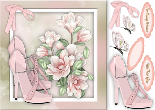 Beautiful Pink Shoes and Magnolias 