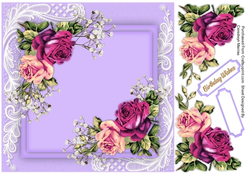 Beautiful Vintage Lilac Roses 