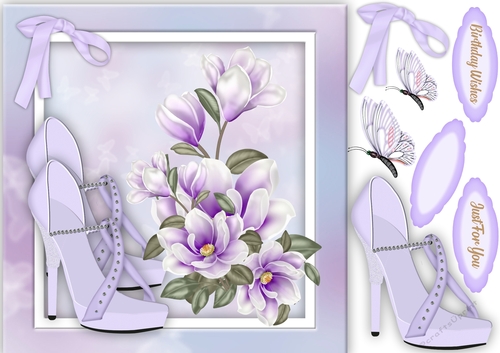Beautiful Lilac Magnolias and Shoes 