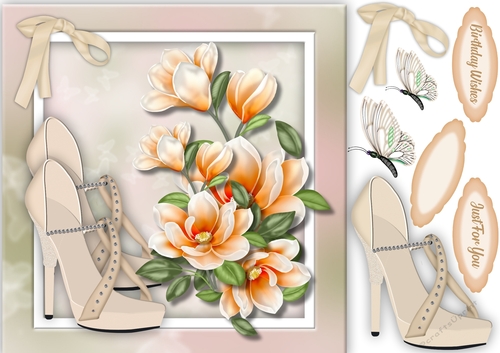Beautiful Apricot Magnolias and Shoes 