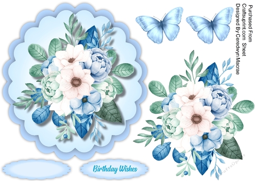 Blue Mixed Anenomes 