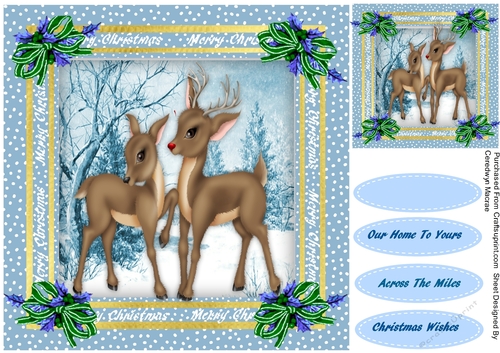 Reindeers in the snow