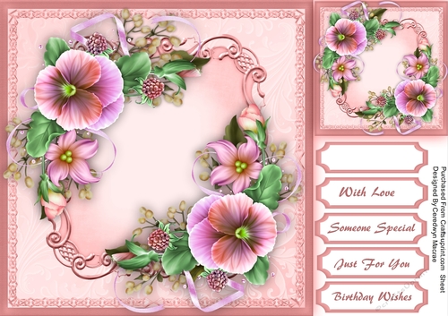 Beautiful Pink Summer Pansys 