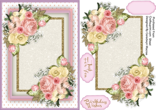 A5 Beautiful Pink Roses