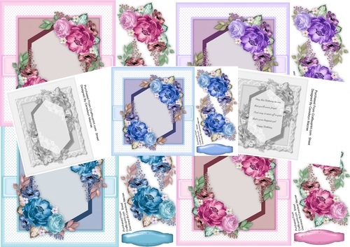 5, Sheet Bumper Kit The Floral Rose Collection  