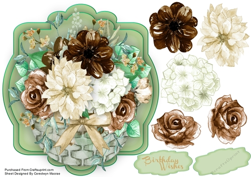 Beautiful Basket of Cream Flowers 
