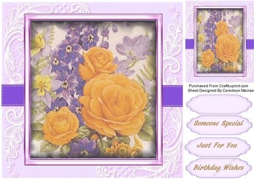 Beautiful  Roses on Corner lace 