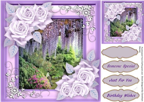 Beautiful Wisteria and Roses 