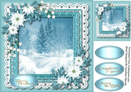 Beautiful Aqua Christmass Scene 