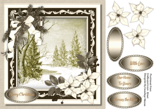 Beautiful Vintage Christmas Scene