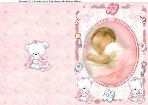 Beautiful Print , Cut ,and Fold baby Girl 