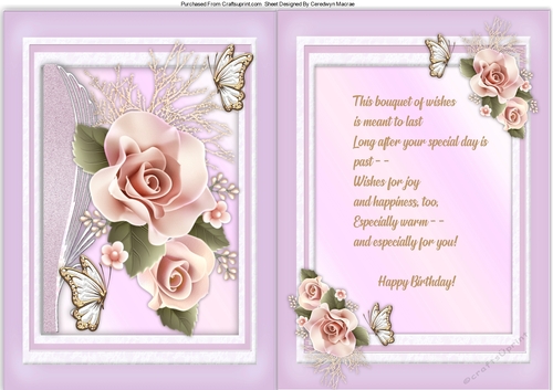 Beautiful Cream roses and Verse 