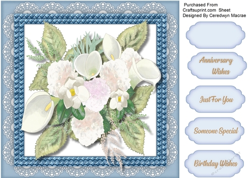 Beautiful Wedding Flowers  on a Double Rope Frame